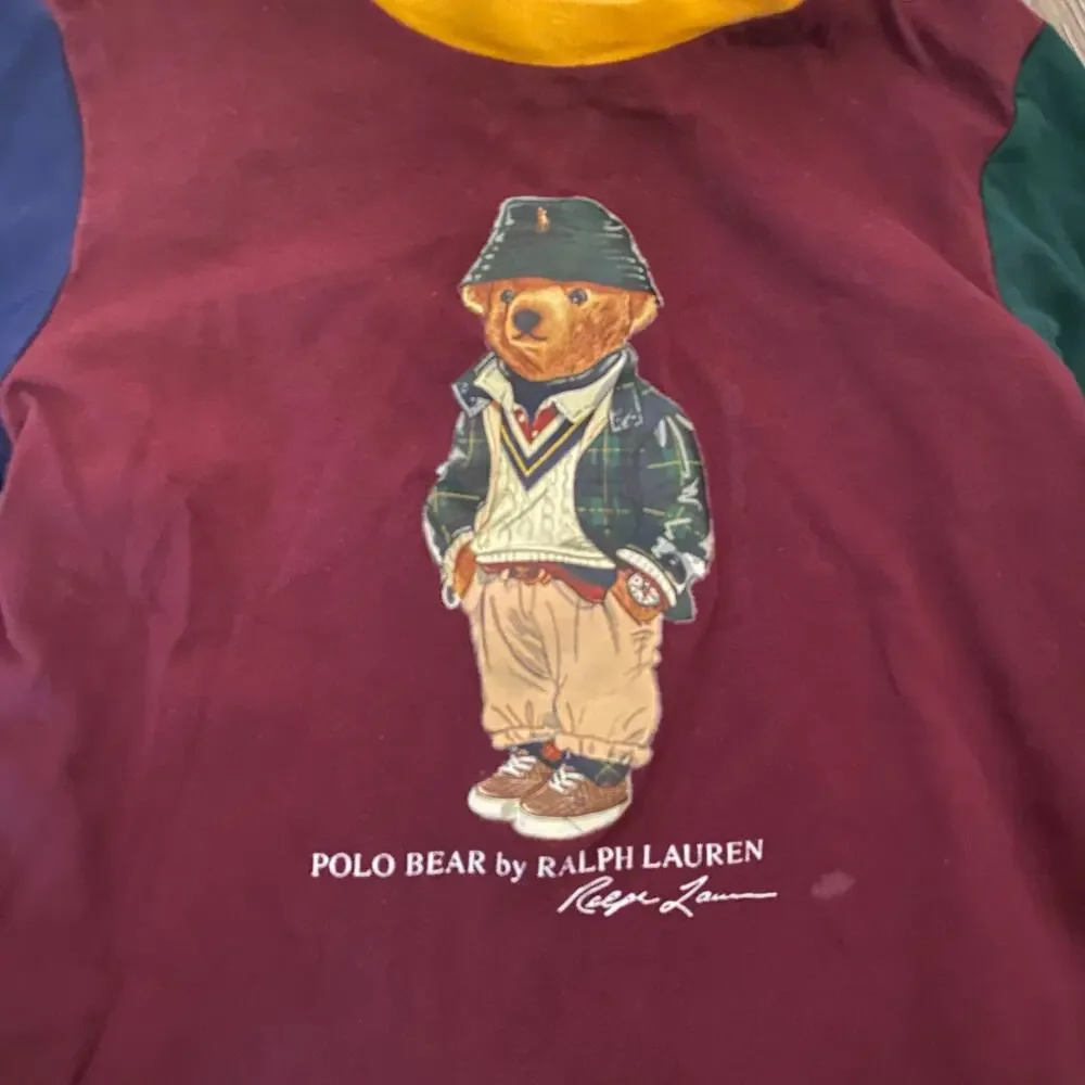 Ralph Lauren Colorblocked Red Green Blue Sweat Set Polo Bear Set Baby 12 Month